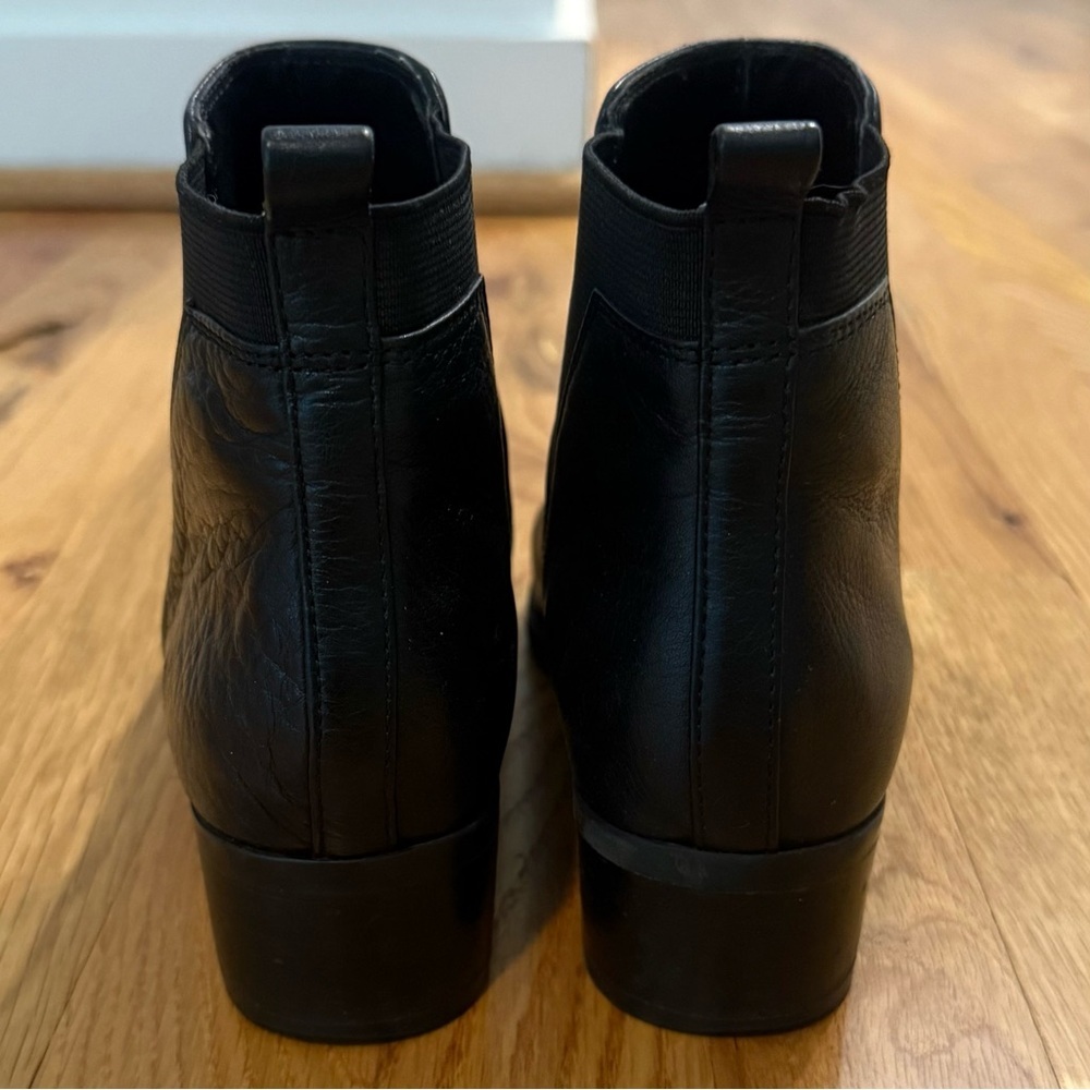 Marc Fisher Yale Black Leather Ankle Boots | Pointed Toe | Size 6 - Picture 4 of 7